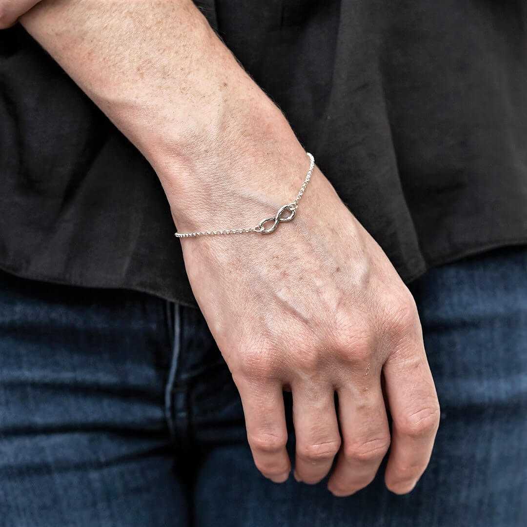 צמיד אינפיניטי מכסף אמיתי 925